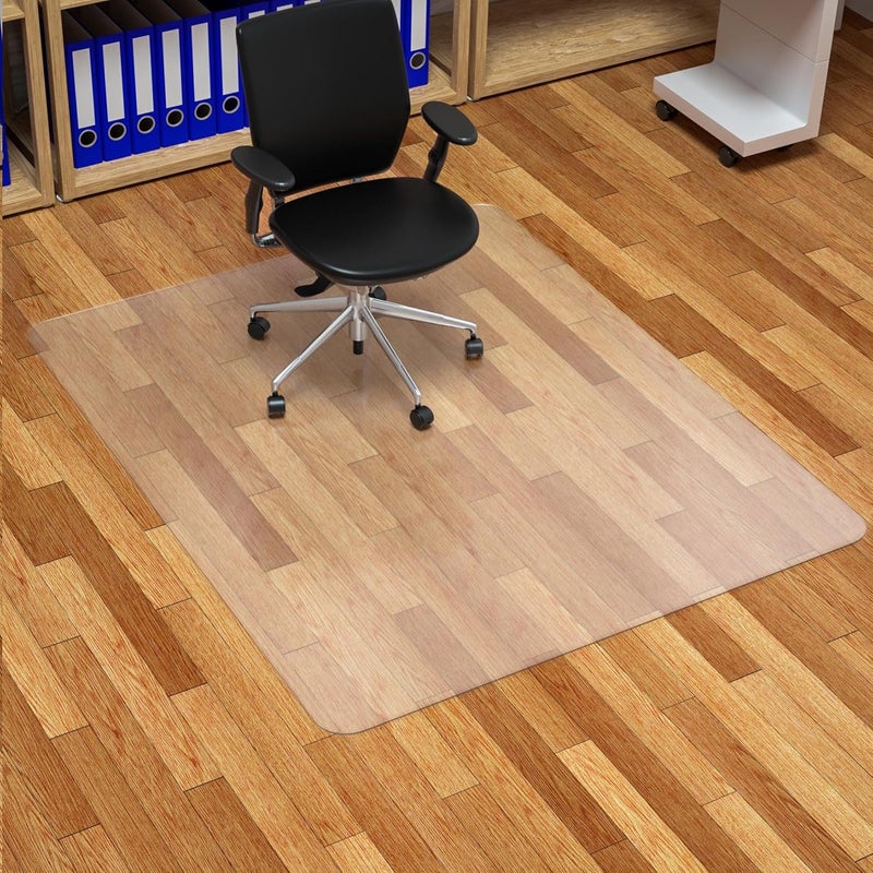 FuturHydro Chair Mat for Hardwood Floor, 45" x 53" Large Clear Easy Glide Large Computer Chair Mat, Plastic Rolling Chair Mats for Tile Floor and Gaming Floors (Rectangle) - Image 1